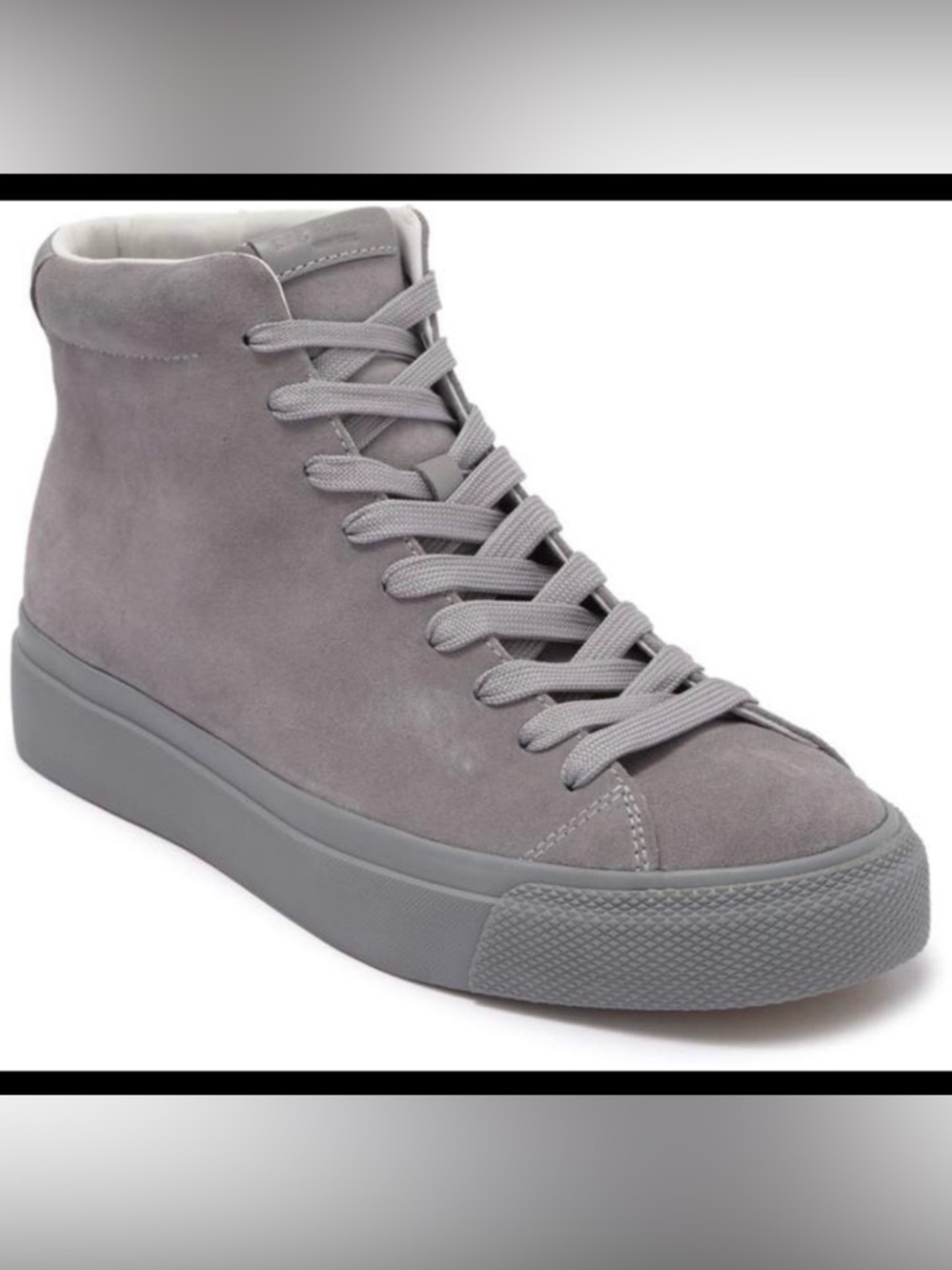 Rag & Bone RB1 High Top Sneakers Suede Haze Gray EU 44.5 US 11.5 Men’s Lace-Up - Picture 1 of 15